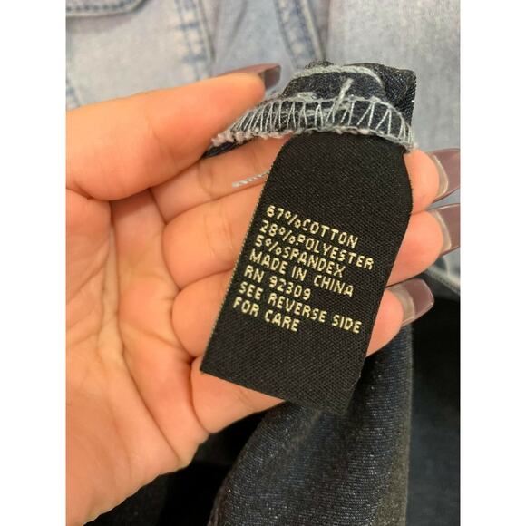 DG2 Diane Gilman Faded Chambray Blue Jean Jacket Size Small - Picture 4 of 5